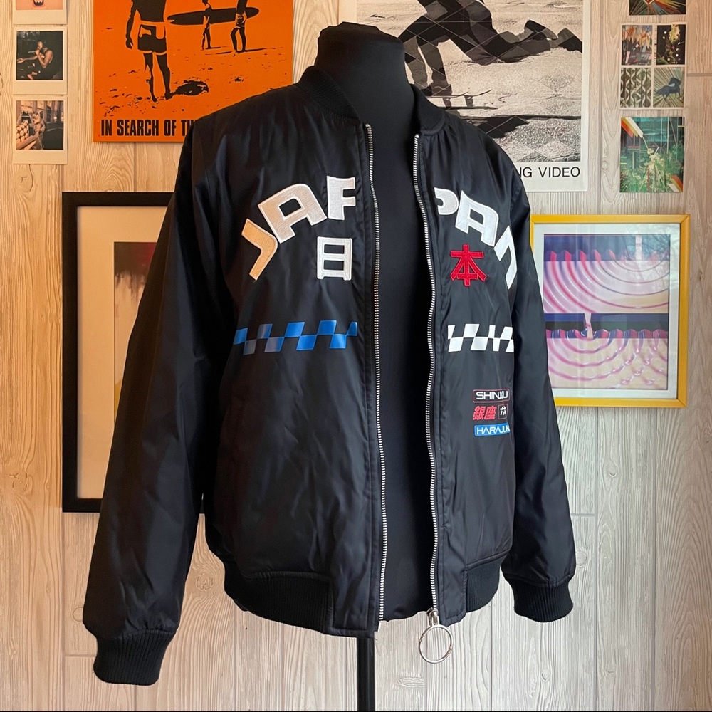 Japan Bomber Jacket Forever 21 Windbreaker Street Style Spring Kawaii Tokyo 90s